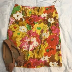 Floral Talbots Skirt Size 10